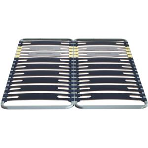 Cadre à lattes en métal 3 zones gris 2x80x200