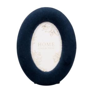 Cadre ovale bleu nuit 9x12 cm