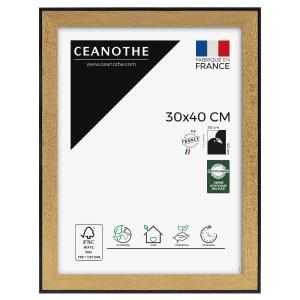 Cadre photo marron et noir 30x40 cm résine recyclée