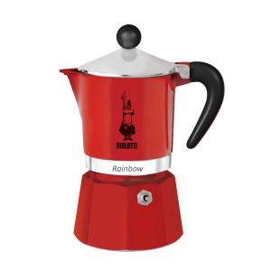 Cafetière 3 tasses    rouge en aluminium H17