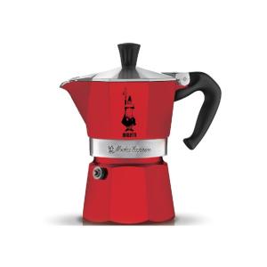 Cafetière à l'italienne Moka express rouge 6 tasses