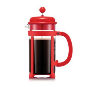 Cafetière  à piston 8 tasses  rouge en plastique H24.5