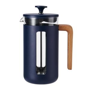 Cafetière à Piston En Acier Inoxydable Bleu