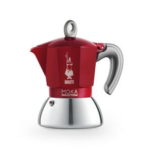 Cafetière italienne   2 tasses  rouge en aluminium H17