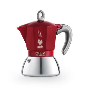 Cafetière italienne   4 tasses  rouge en aluminium H18.5