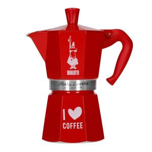 Cafetière Italienne Moka Express   6 tasses  rouge en alumi…