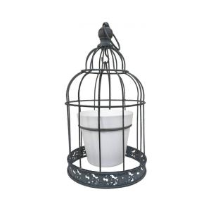 Cage à oiseaux décorative ancienne porte plantes métal gris…