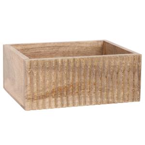 Caisse de rangement en bois de manguier