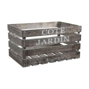 Caisse en bois côté jardin longueur 55cm