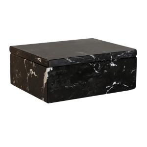 Caisse en Résine Noir 19x15x7 cm