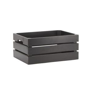 Caisse noire de rangement en pin