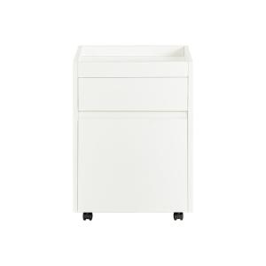 Caisson bureau sur roulettes effet bois blanc