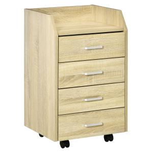 Caisson de bureau 4 tiroirs aspect bois