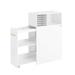 Caisson de bureau à roulettes avec compartiments effet bois…