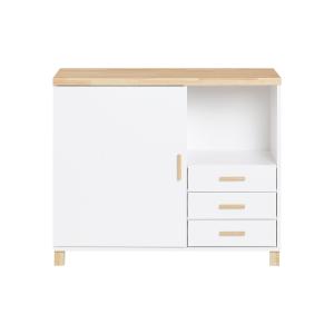 Caisson de bureau à roulettes effet bois blanc avec tiroirs…