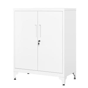 Caisson de bureau avec 2 portes verrouillable en acier blan…