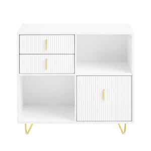 Caisson de bureau avec 3 tiroirs et 2 compartiments effet b…