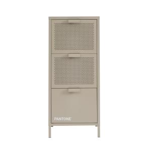 Caisson de bureau métal taupe 3 tiroirs h105cm