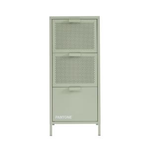 Caisson de bureau métal vert amande 3 tiroirs h105cm