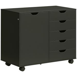 Caisson de bureau mobile 5 tiroirs 1 porte panneau de parti…