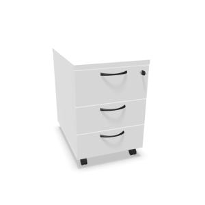 Caisson mobile 3 tiroirs blanc