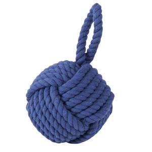 Cale-porte noeud corde bleu 15x15cm