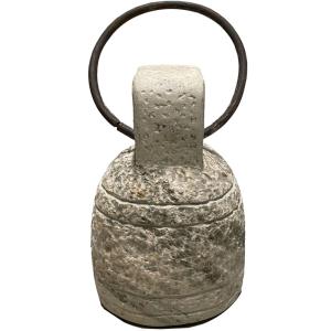 Cale-porte pierre et anneau métal 15x15x25cm