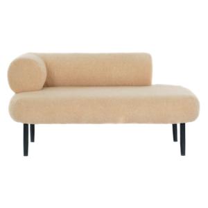 Canapé 1,5 places en tissu bouclette beige H73