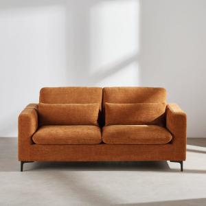 Canapé 2 places avec têtières relevables effet velours colo…