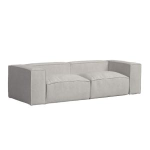 Canapé 2 places avec tissu recyclé couleur gris