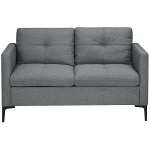 Canapé 2 places design capitonné assise confortable acier g…