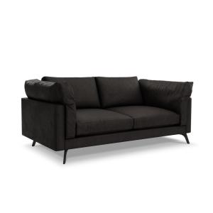 Canapé 2 places en cuir cuir noir