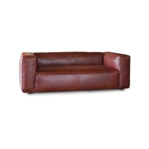 Canapé 2 places en cuir rouge