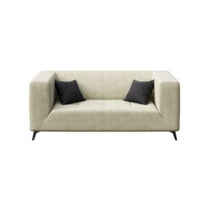 Canapé 2 places en polyester beige clair