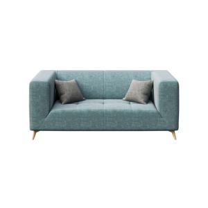 Canapé 2 places en polyester bleu clair