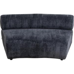 Canapé 2 places en polyester bleu-gris