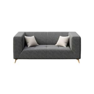 Canapé 2 places en polyester gris foncé