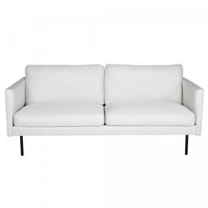 Canapé 2 places en tissu blanc