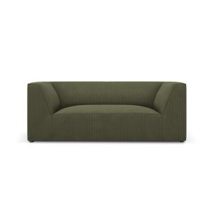 Canapé 2 places en tissu velours côtelé vert