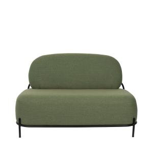 Canapé 2 places en tissu vert