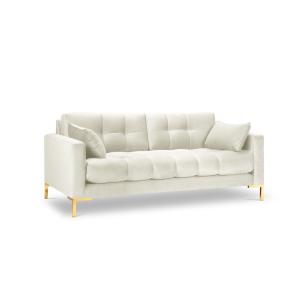 Canapé 2 places en velours beige clair