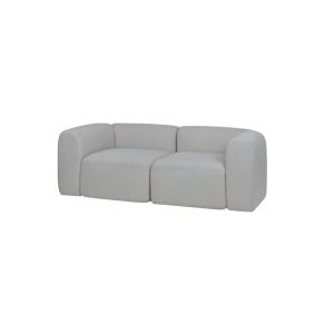 Canapé 2 places Flom 193 cm aux formes arrondies, gris clai…