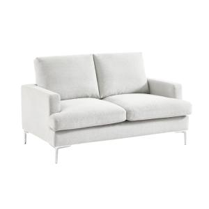Canapé 2 places tissu blanc cassé