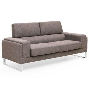 Canapé 2 places tissu taupe