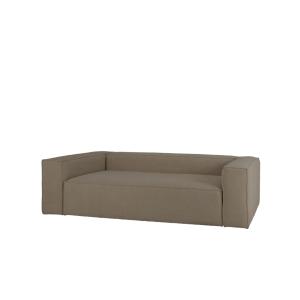 Canapé 3/4 places en bouclé marron 210x110cm