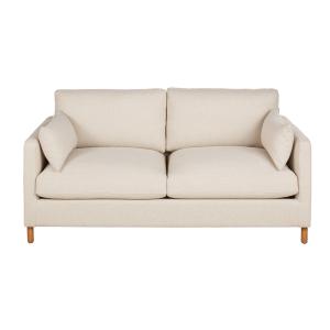 Canapé 3/4 places en textile tramé beige