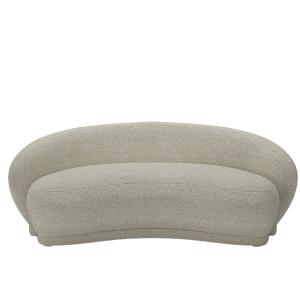 Canapé 3-4 places en tissu bouclette beige foncé