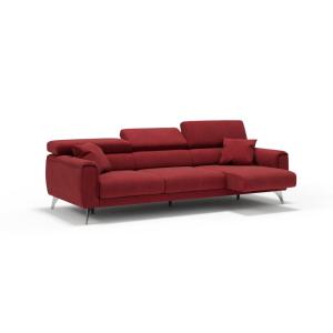 Canapé 3 assises extensibles en tissu imperméable 244 cm ro…