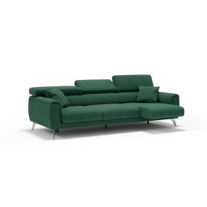 Canapé 3 assises extensibles en tissu imperméable 244 cm ve…