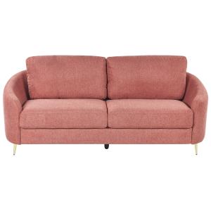 Canapé 3 places 3 personnes en polyester rose